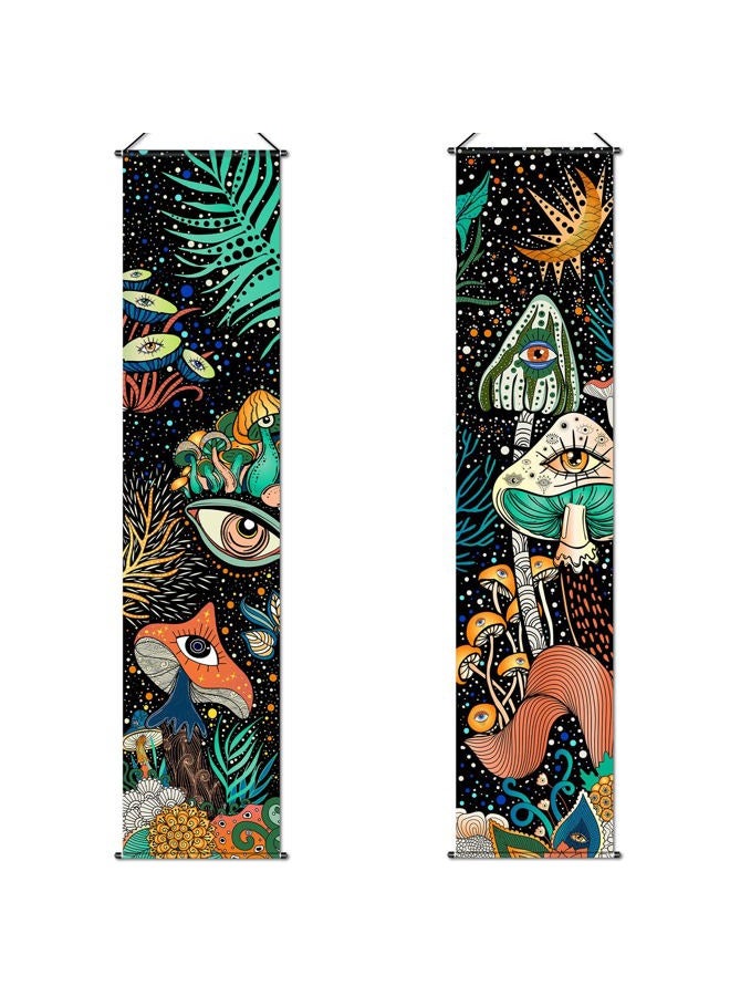 Tiamon 2 Pcs Mushroom Tapestry Banner Hippie Wall Decoration Eyes Ocean Room Wall Hanging Peacock Bohemian Colorful Abstract Mushroom Backdrop Photography Background for Home Aesthetic Decor Room Bedroom - Image 1