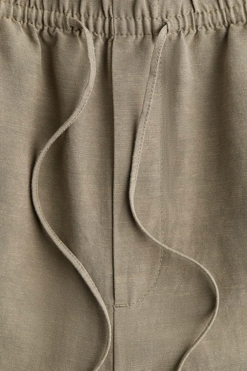اتش اند ام Linen-blend drawstring trousers