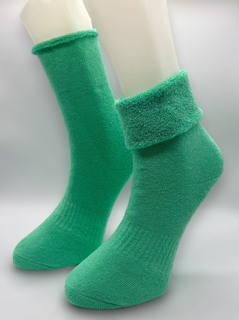 Ciho Socks 6 Pairs Women's Winter, Thick, Curled, Elastic-Free Thermal Socket Socks - Pink  - Image 4