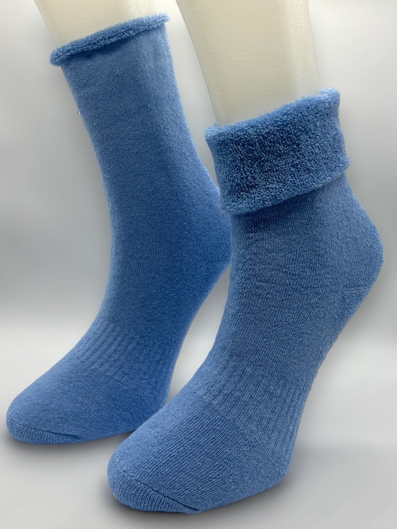 Ciho Socks 6 Pairs Women's Winter, Thick, Curled, Elastic-Free Thermal Socket Socks - Pink  - Image 5