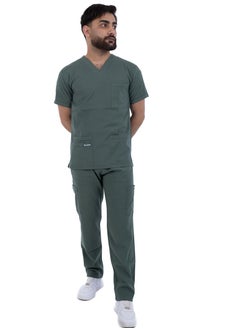 sezer Caesar Scrub for Men - Strength and comfort in an olive cotton design that fits you all day long  - Image 1