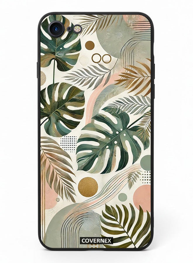 Covernex Apple iPhone 7 Protective Case Cover Printed Featuring Tropical Monstera - Image 2