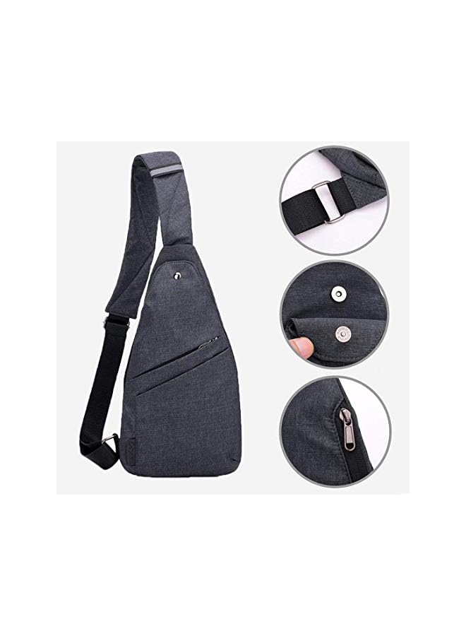 Goodern Sling Bag Anti-Thief Crossbody Personal Pocket Bag Lightweight Chest Shoulder Backpack for Travel Hiking Lightweight Sling Bag Anti-Theft Side Chest Bag Daypack for Men Women (Dark Grey) - Image 4