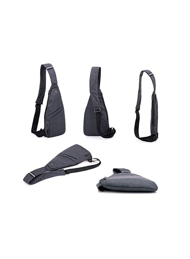 Goodern Sling Bag Anti-Thief Crossbody Personal Pocket Bag Lightweight Chest Shoulder Backpack for Travel Hiking Lightweight Sling Bag Anti-Theft Side Chest Bag Daypack for Men Women (Dark Grey) - Image 5