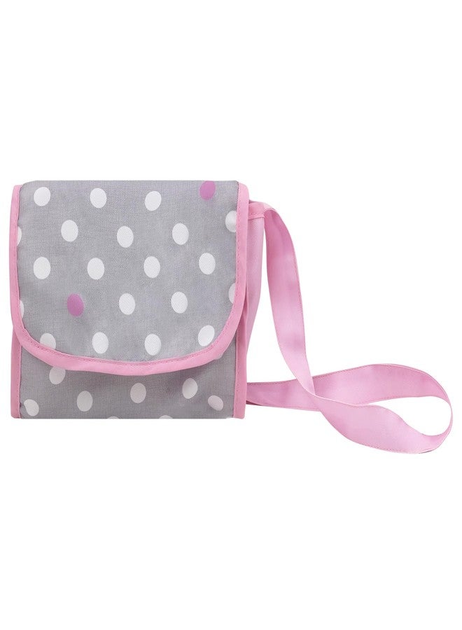 509 Crew: Cotton Candy Pink: Amanda Doll Pram - Pink, Grey, Polka Dot - W/Matching Handbag, Foldable, Removable Bassinet, Kids Pretend Play, Ages 3+ - Image 5