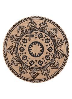Round Jute Edge PL178 Black-M03 38CM