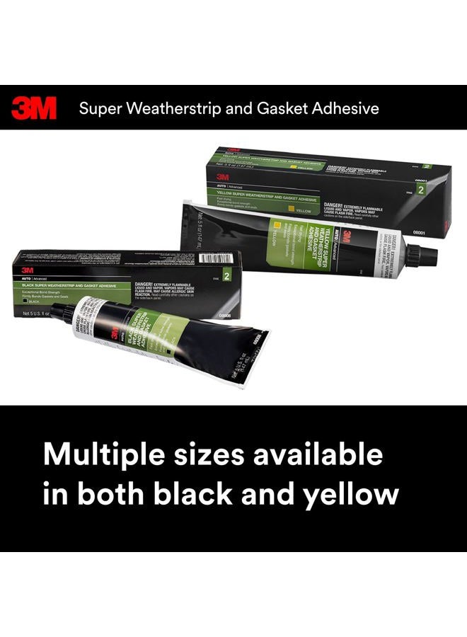 3M Black Super Weatherstrip and Gasket Adhesive, 08008, 5 fl oz, 1 Per Pack - Image 2