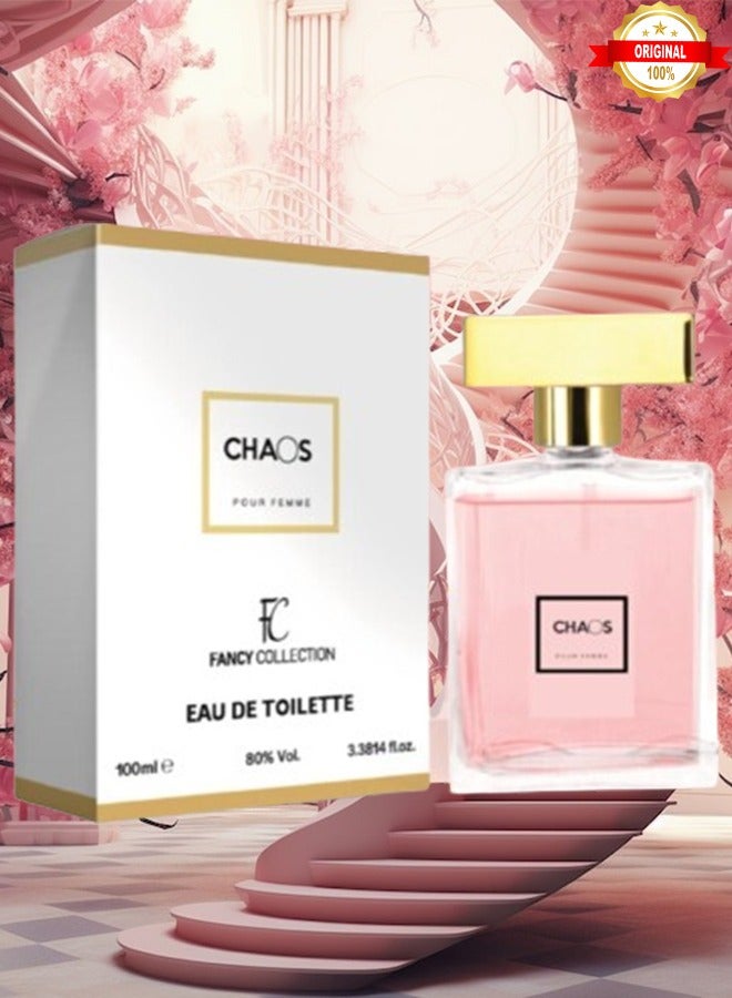 FANCY COLLECTION 8 Pieces Chaos Perfume For Women 100ml EDT - Image 2
