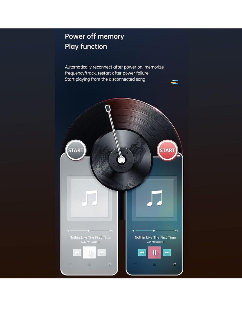 Raxoom Car FM Transmitter,Car Fast Charger Bluetooth 5.0 FM Transmitter QC 3.0 and Type C PD Functional Car Kit 2 USB Ports Support Hands-Free Calls,7Colorful LED Backlit,Support U Disk & TF Card (Black) - Image 3