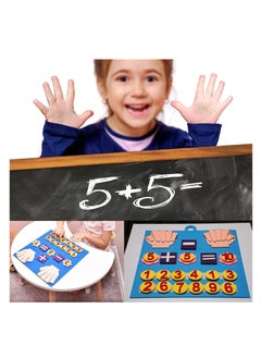بيوينتي Felt Board Finger Numbers Counting Toy, Number Counting Toy for Kids, Children Teaching Aids Children Early Education Toys Felt Hand Number Math Toy  - Image 4