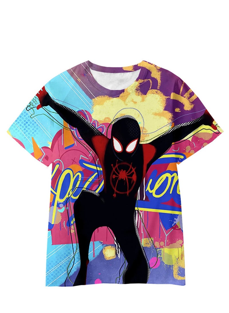 Spider-Man Across the Universe Handsome Loose Pullover T-shirt 3D digital printing personalized breathable T-shirt - Image 1