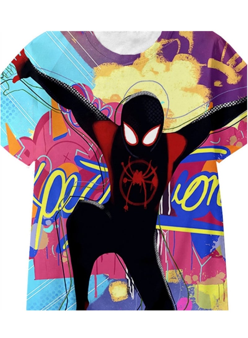 Spider-Man Across the Universe Handsome Loose Pullover T-shirt 3D digital printing personalized breathable T-shirt - Image 2