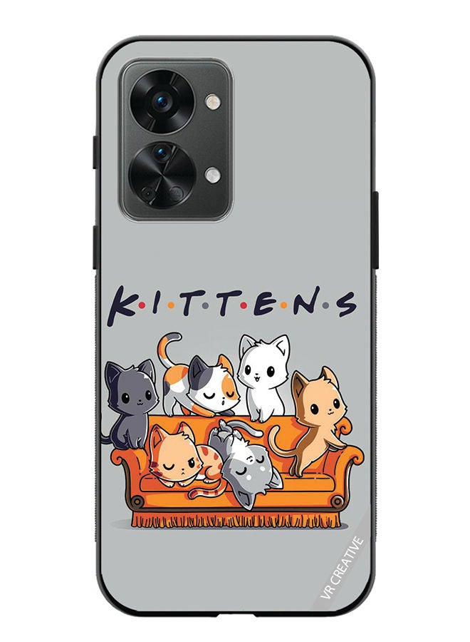 VR CREATIVE Protective Case Cover For OnePlus Nord 2T Kittens Design Multicolour - Image 1