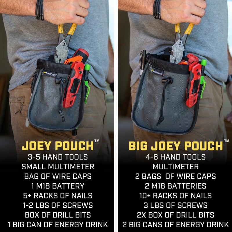 Holstery Joey Tool Belt Bag - Clip-On Pouch for Electricians, HVAC Techs, Plumbers, Carpenters, Contractors - Image 5