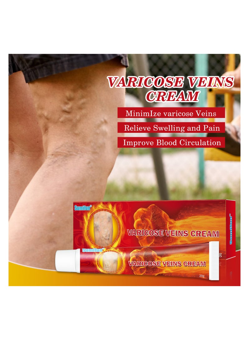Sumifun Varicose Vein Cream - Varicose Veins Cream for Legs, Varicose & Spider Veins Soothing Leg Cream - Image 4