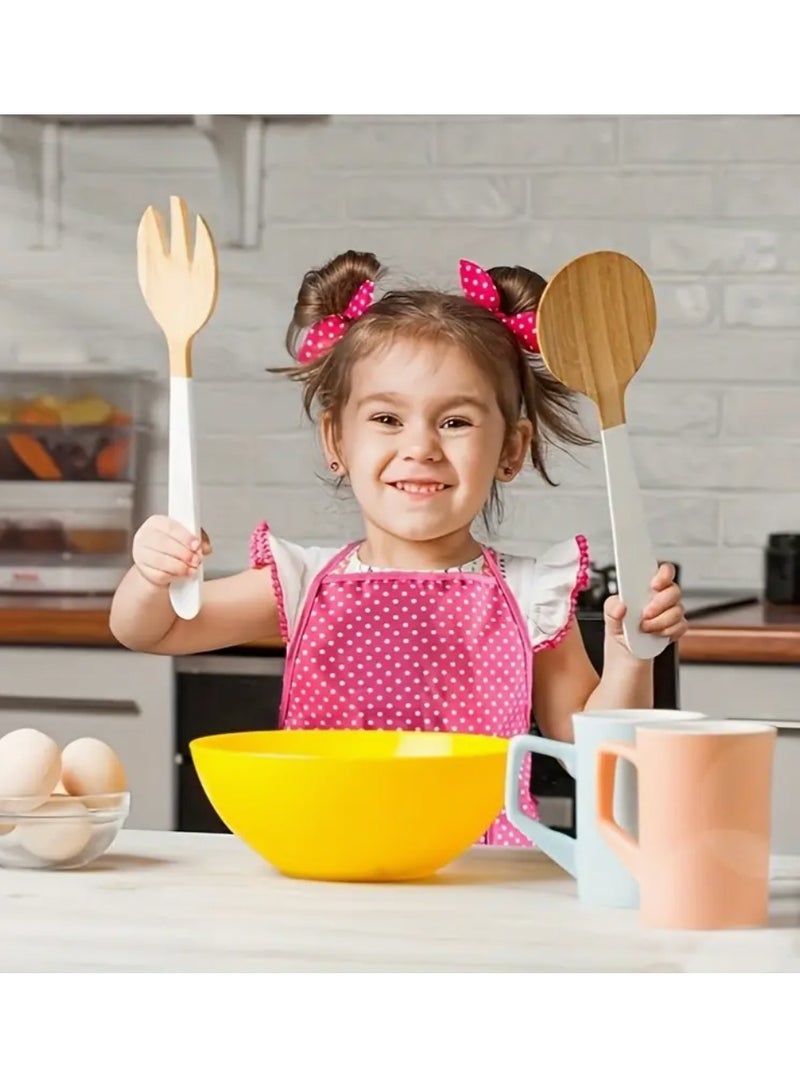Kids chef set | Children’s kitchen play set | Pink chef hat for girls | Baking tools for kids | Pretend cooking toys | Toddler kitchen set | Kids apron and hat set | Play kitchen accessories | Girls’ cooking playset | Educational kitchen toys  - Image 2