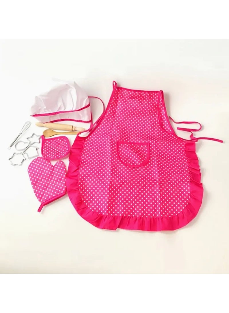 Kids chef set | Children’s kitchen play set | Pink chef hat for girls | Baking tools for kids | Pretend cooking toys | Toddler kitchen set | Kids apron and hat set | Play kitchen accessories | Girls’ cooking playset | Educational kitchen toys  - Image 4