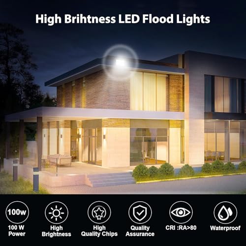 Gesto 120W Lens Flood Light – Ip65 Waterproof Led Lights with 120 Wide Beam | Halogen Light,Focus Light for Yard,Showroom,Shop, Factory,Garden,Temple,Tent, Warehouse,Playground (Cool White)-Pack of 1 - Image 5