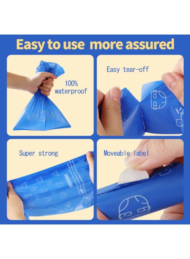 WEKUBA 240PCS Baby Diaper Disposal Bags, 16 Rolls of Diaper Bags,Disposable Baby Diaper Bags, Biodegradable, Leak‑Proof Durable Diaper Nappy Waste Bags with Dispenser, Portable for Daily Use & Travel, Quick Diaper Disposal Solution - Image 2