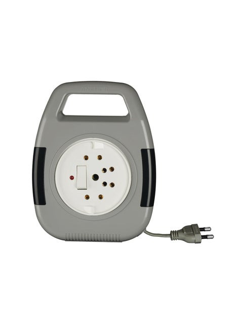 Anchor by Panasonic 6A 2 Pin Flex Box with Indicator Handle 8 Mtr Extension Flex Box for Home Office Grey 5219
