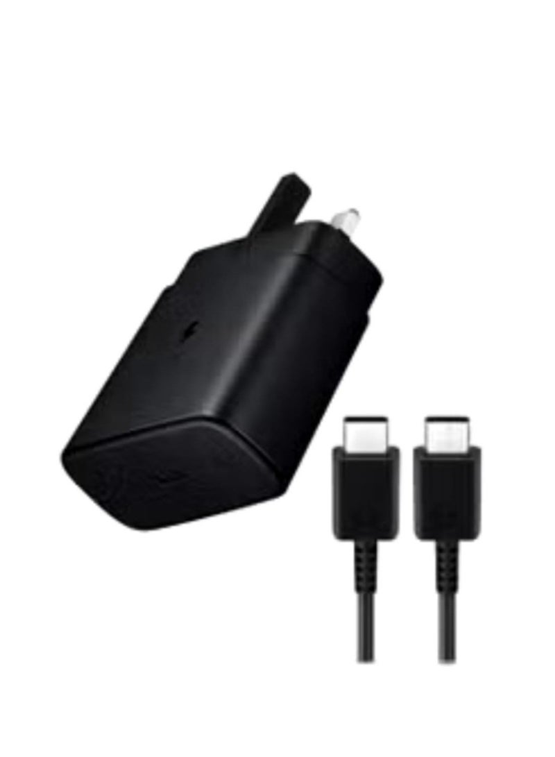 جالاكسي شاحن سامسونج جالاكسي S24 الترا، 45 وات USB-C قابس / شاحن حائط فائق السرعة في المملكة المتحدة وكابل USB-C إلى USB-C ( - Image 4