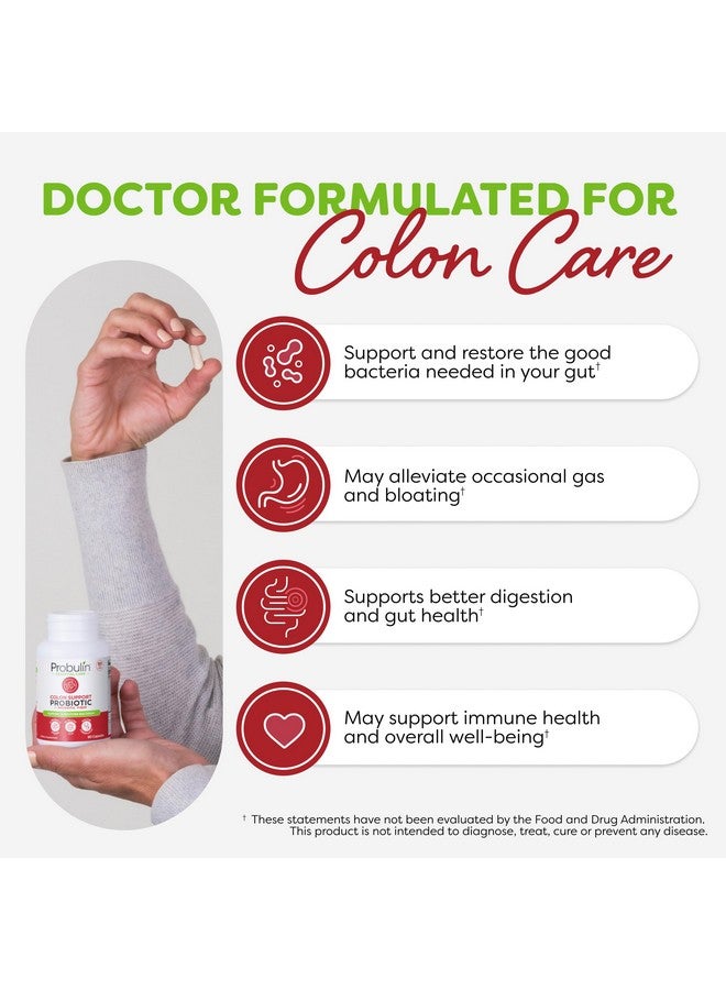 Probulin مكمل بروبيولين لدعم القولون، بروبيوتيك يومي، لصحة الأمعاء والهضم والمناعة، كبسولات بروبيوتيك للرجال والنساء، 20 مليار وحدة تشكيل مستعمرة، نباتي، زجاجة تحتوي على 90 كبسولة - Image 3