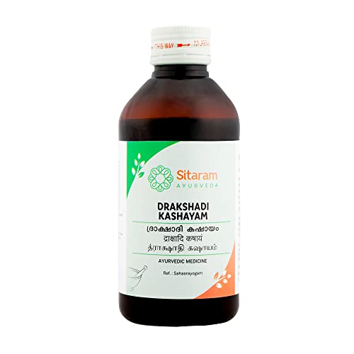 Sitaram Ayurveda Drakshadi Kashayam (Kwath) | Ayurvedic Herbal Decoction with Draksha, Yashtimadhu & Sariva | Helps Support Digestive Comfort, Body Cooling & Daily Vitality | 200 ml - Image 1