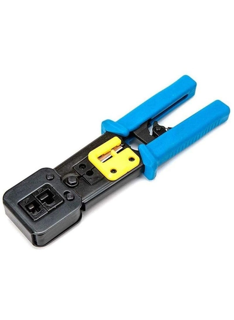 Generic All-in-One Crimper for Pass-Through/EZ/Legacy RJ11/RJ12/RJ45 connectors Professional Performance Cutter Stripper CAT3/CAT5e/CAT6 Network Cable UTP/STP Wire Crimping Tool  - Image 1