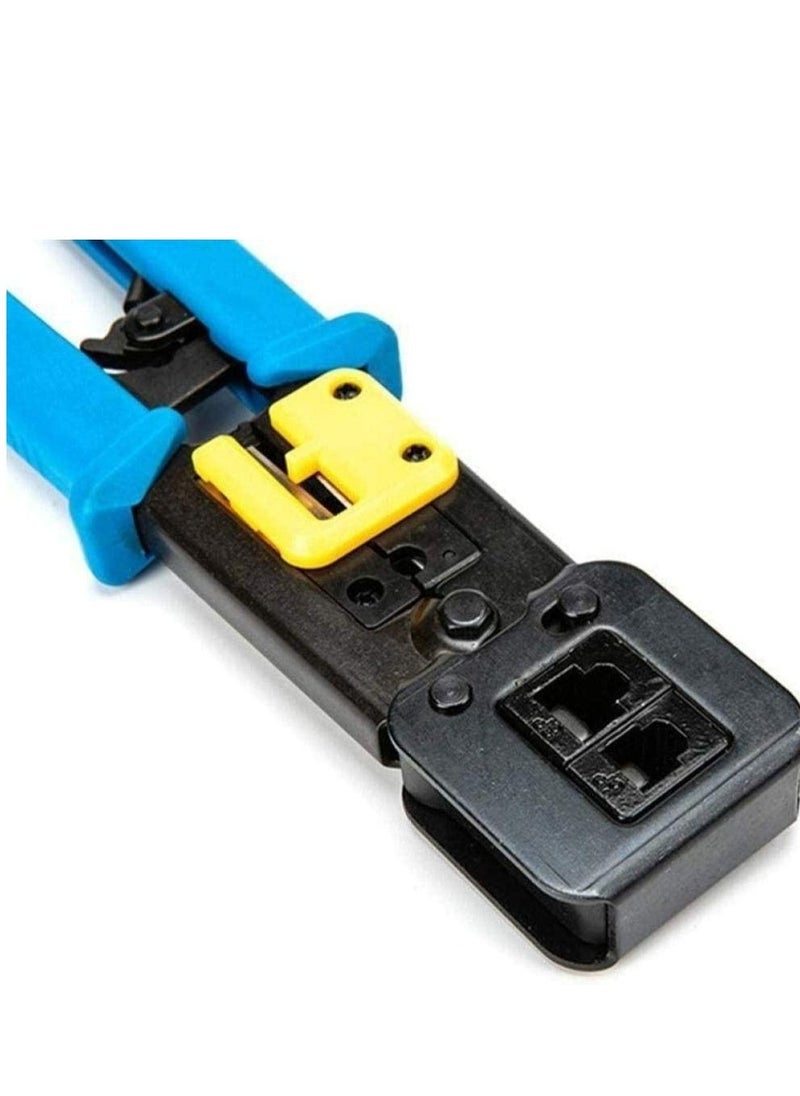 Generic All-in-One Crimper for Pass-Through/EZ/Legacy RJ11/RJ12/RJ45 connectors Professional Performance Cutter Stripper CAT3/CAT5e/CAT6 Network Cable UTP/STP Wire Crimping Tool  - Image 2