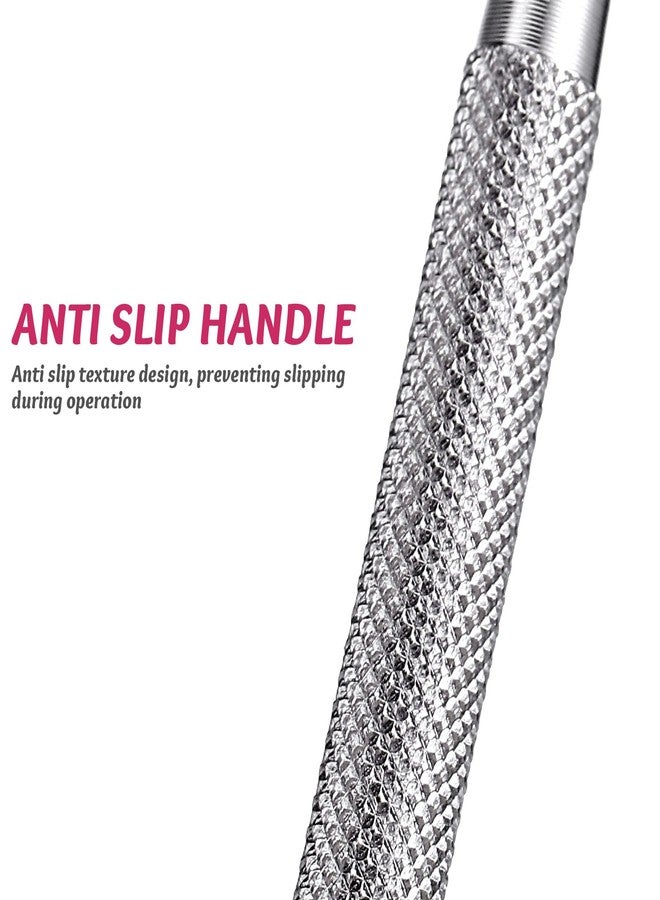 KALLORY 4pcs Stainless Steel Cuticle Pusher Dual-Sided Nail Dotting Pen Metal Dead Skin Remover for Professional Manicure Pedicure Nail Art Care Tools - Image 5