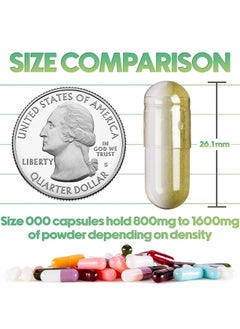 XPRS Nutra Size 000 Empty Capsules - 250 Count Clear Empty Vegan Capsules - Vegetarian Empty Pill Capsules - DIY Vegetable Capsule Filling - Veggie Pill Capsules Empty Caps Pills  - Image 1