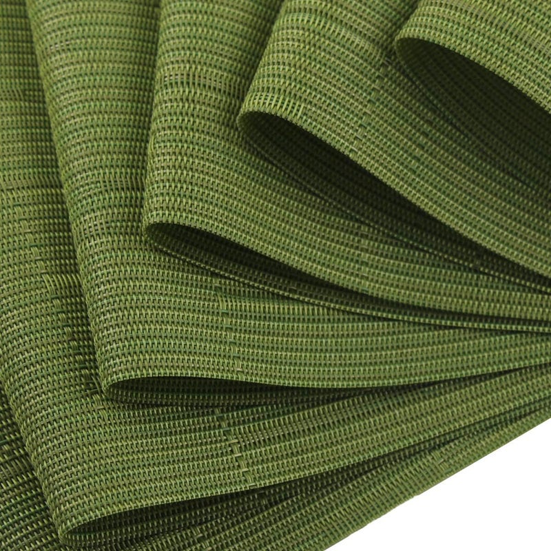 Panda Palm مفارش طاولة بلاستيكية من BeChen، غير قابلة للانزلاق وقابلة للغسل لطاولة الطعام، سهلة المسح، مجموعة من 6 (أخضر حكيم) - Image 4