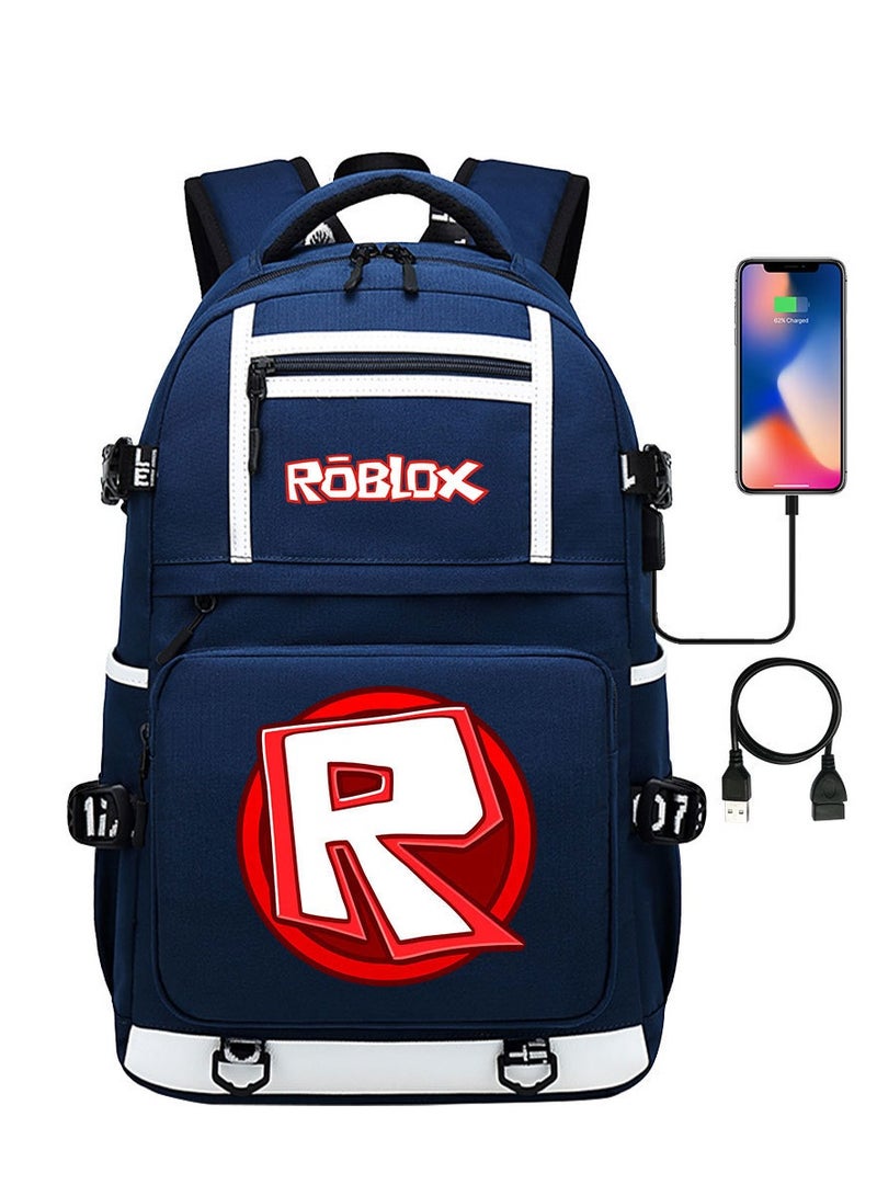 روبلوكس أكتاف مطبوعة للشباب ذات سعة كبيرة للرجال والنساء