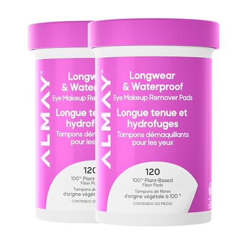 Almay Makeup Remover Pads Longwear Waterproof Hypoallergenic FragranceFree Dermatologist Ophthalmologist Tested Packaging May Vary 120 CountPack of 2 - Image 1