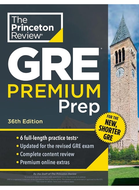 Princeton Review GRE Premium Prep, 36th Edition: 6 Practice Tests + Review & Techniques + Online To