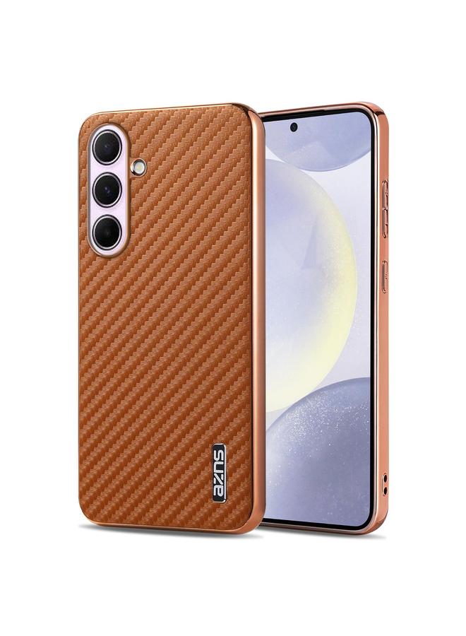 erorex Case For Samsung Galaxy A56 5G Electroplated Edge Carbon Fiber Texture Phone Case - Image 1