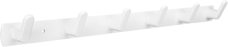 White Aluminum Alloy Coat Hooks Wall Mounted Rack Heavy Duty 60Lb Capacity - Image 3