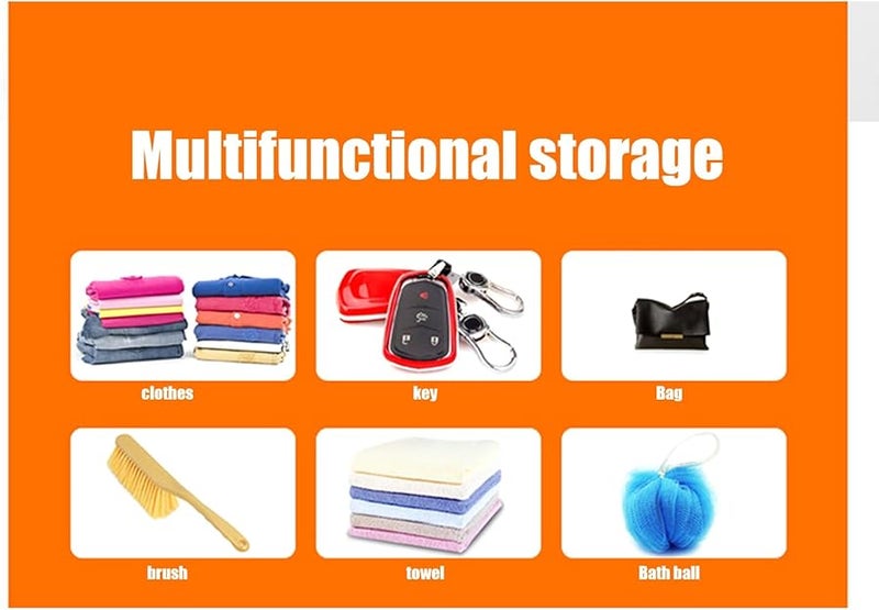 White Aluminum Alloy Coat Hooks Wall Mounted Rack Heavy Duty 60Lb Capacity - Image 4