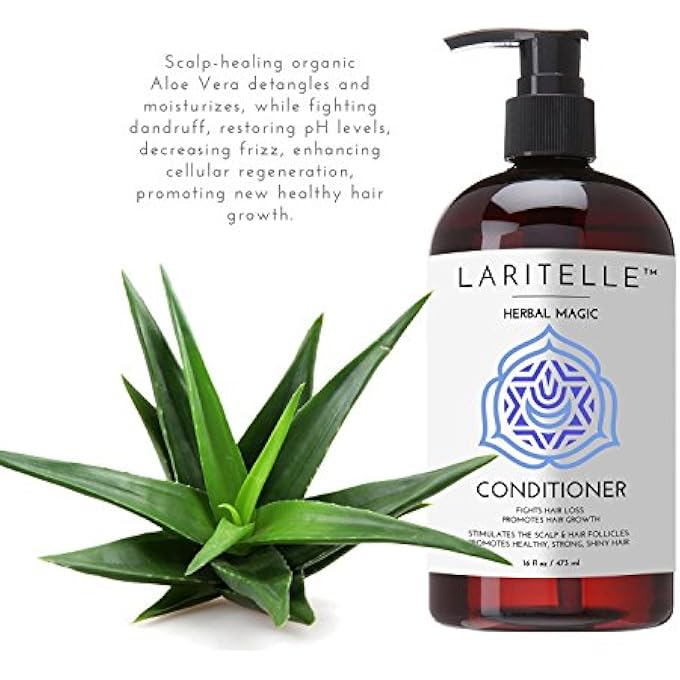 Laritelle ORGANIC UNSCENTED HYPOALLERGENIC CONDITIONER 16 OZ. ROSEMARY & SAW PALMETTO. NO SLS/GMO/PARABEN. GF - Image 3