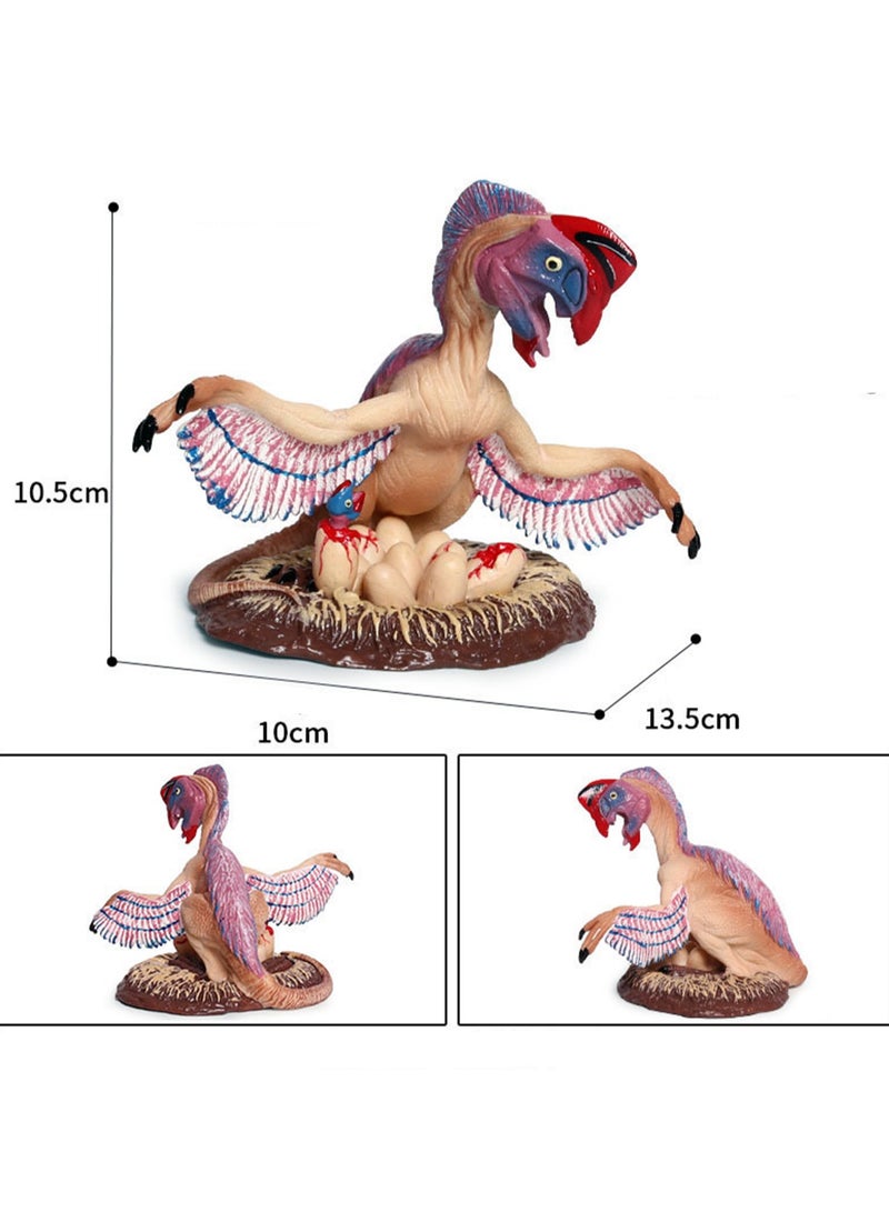 Jurassic Dinosaur Model Series Simulated Dinosaur Static Toy Model(Oviraptor (pink)) - Image 2