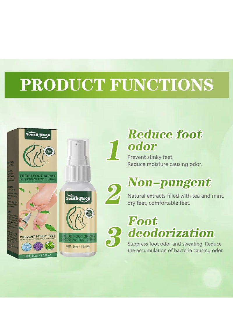 SOUTH MOON - Foot Deodorant Spray, Foot Odor Eliminator for Stinky Feet, Foot Sweat Foot Odor Freshener - Image 1