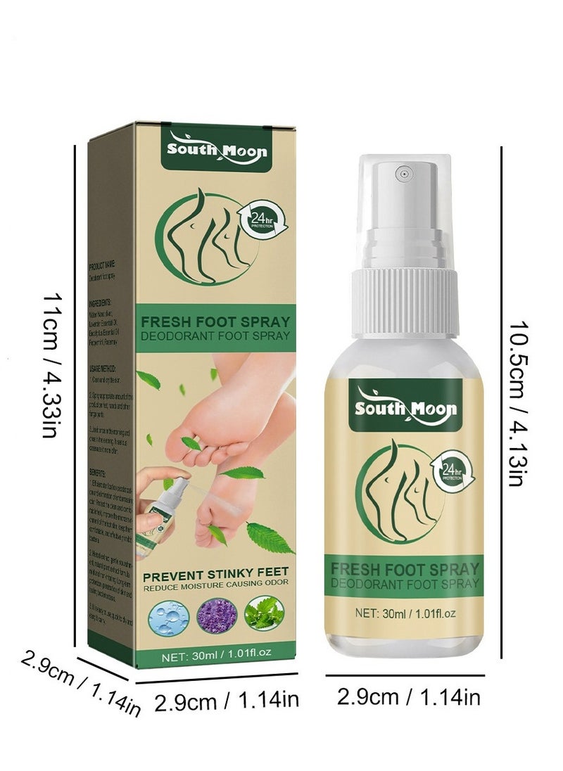 SOUTH MOON - Foot Deodorant Spray, Foot Odor Eliminator for Stinky Feet, Foot Sweat Foot Odor Freshener - Image 1