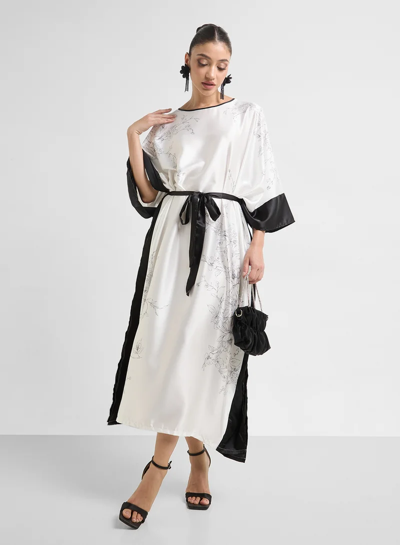 Khizana Printed Night Kaftan