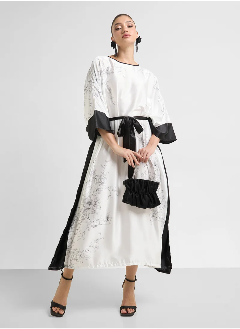 Khizana Printed Night Kaftan