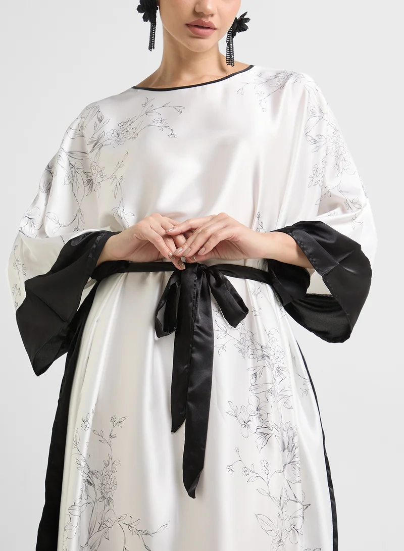 Khizana Printed Night Kaftan