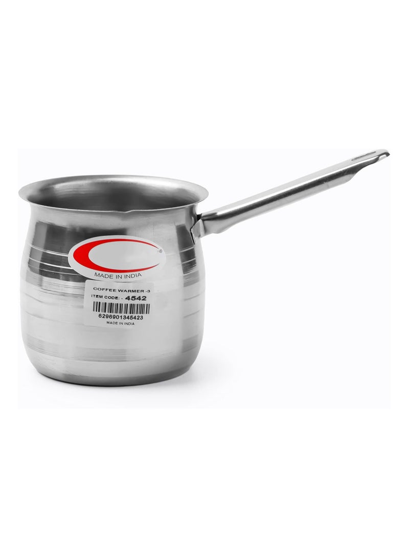Stainless Steel Turkish Coffee Warmer 3-Piece Set | Premium Copper Finish | Durable & Heat-Resistant for Authentic Turkish Coffee Brewing | Perfect Gift for Coffee Lovers - Image 2