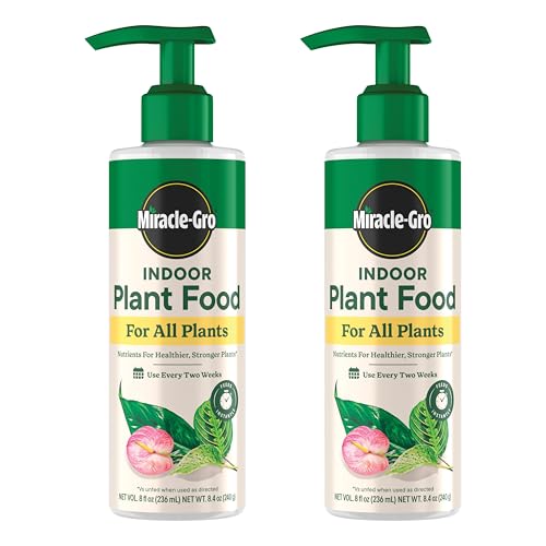 Miracle-Gro Indoor Plant Food for All Plants, Liquid Plant Food for Houseplants, Flowers, Vegetables, Herbs, and More, 8 fl. oz., 2-Pack - Image 1