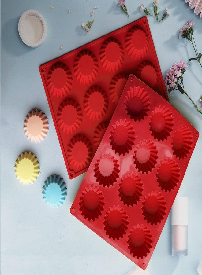 Ysqool Peanut Butter Cup Mold, 12 Cavity Non-Stick Silicone Candy Chocolate Mold for Bite Size Keto Fat Bombs, Dark Chocolate, Jello, Cordial and Brownie,Dishwasher Safe and Perfect for Baking, Red - Image 5