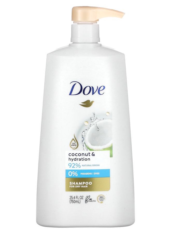 Dove شامبو جوز الهند والترطيب 25.4 أونصة سائلة (750 مل)