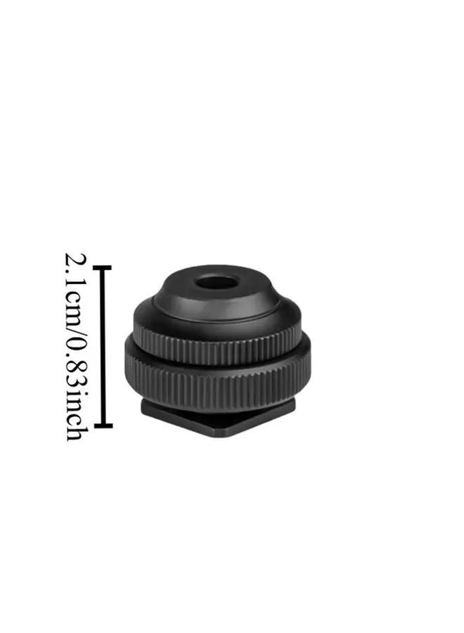 Black Cold Boot Adapter Base Quick Install For DSLR Camera Flash Light Microphone - Image 3